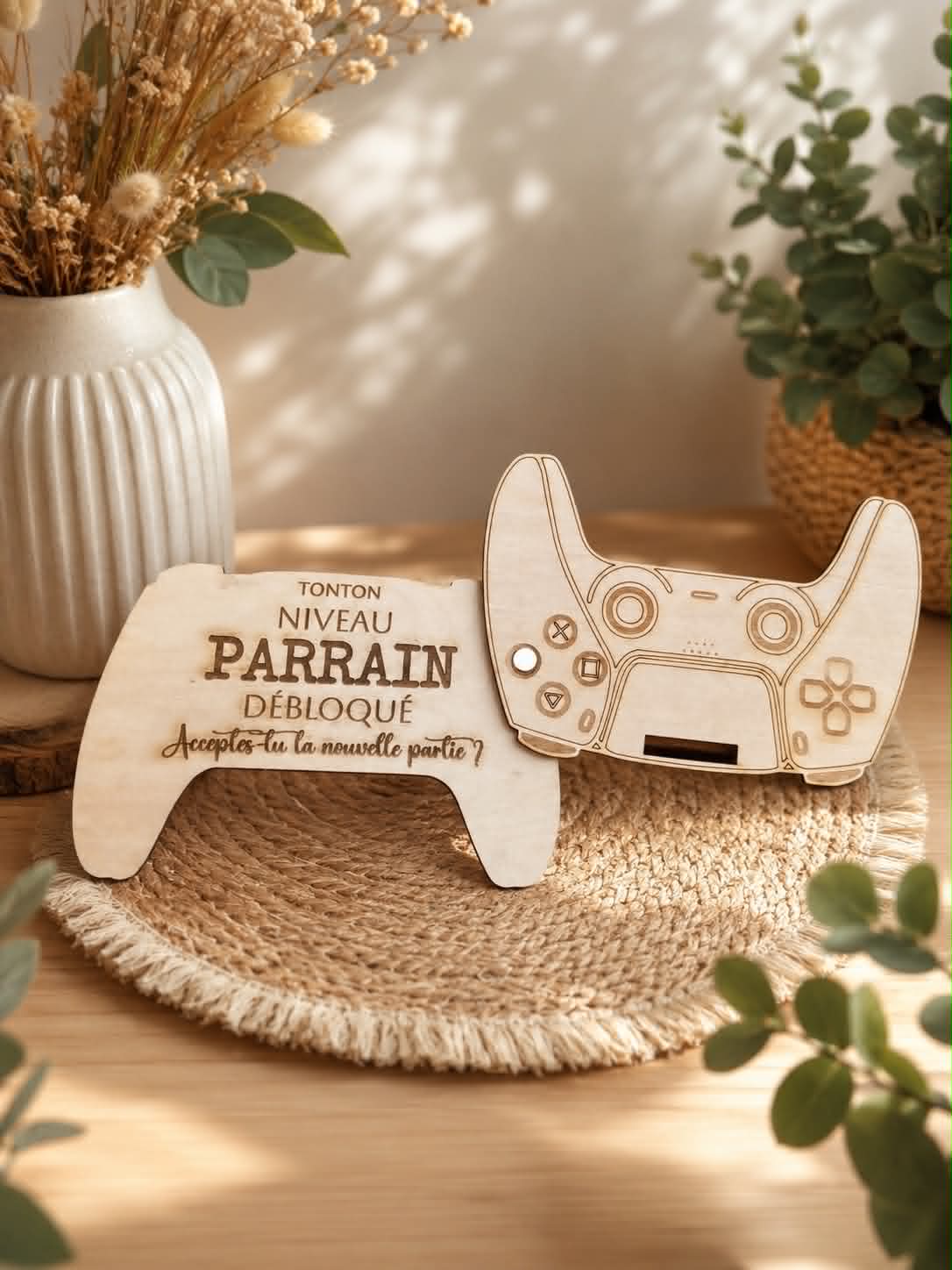 Demande de parrain personnalisé en bois – Image 2