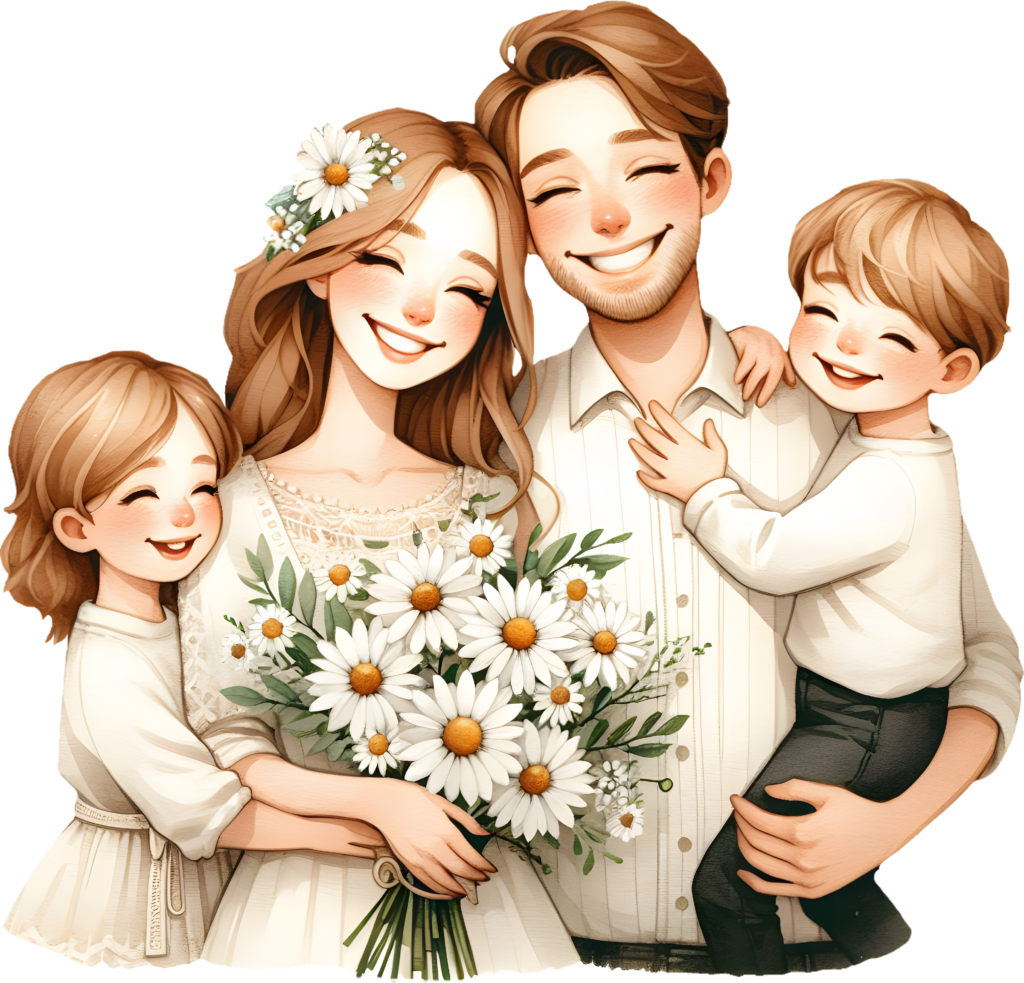 une famille heureuse